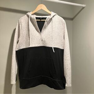 Nursing Queen Hooded Quarter zip Pullover Oatmeal Sweatshirt XL